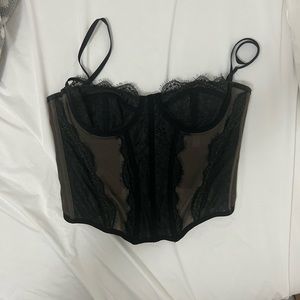 urban outfitters corset top - black